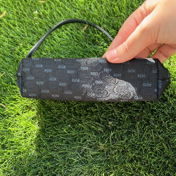 Cloe fabric with leather trim wristlet - Picture 6 of 6